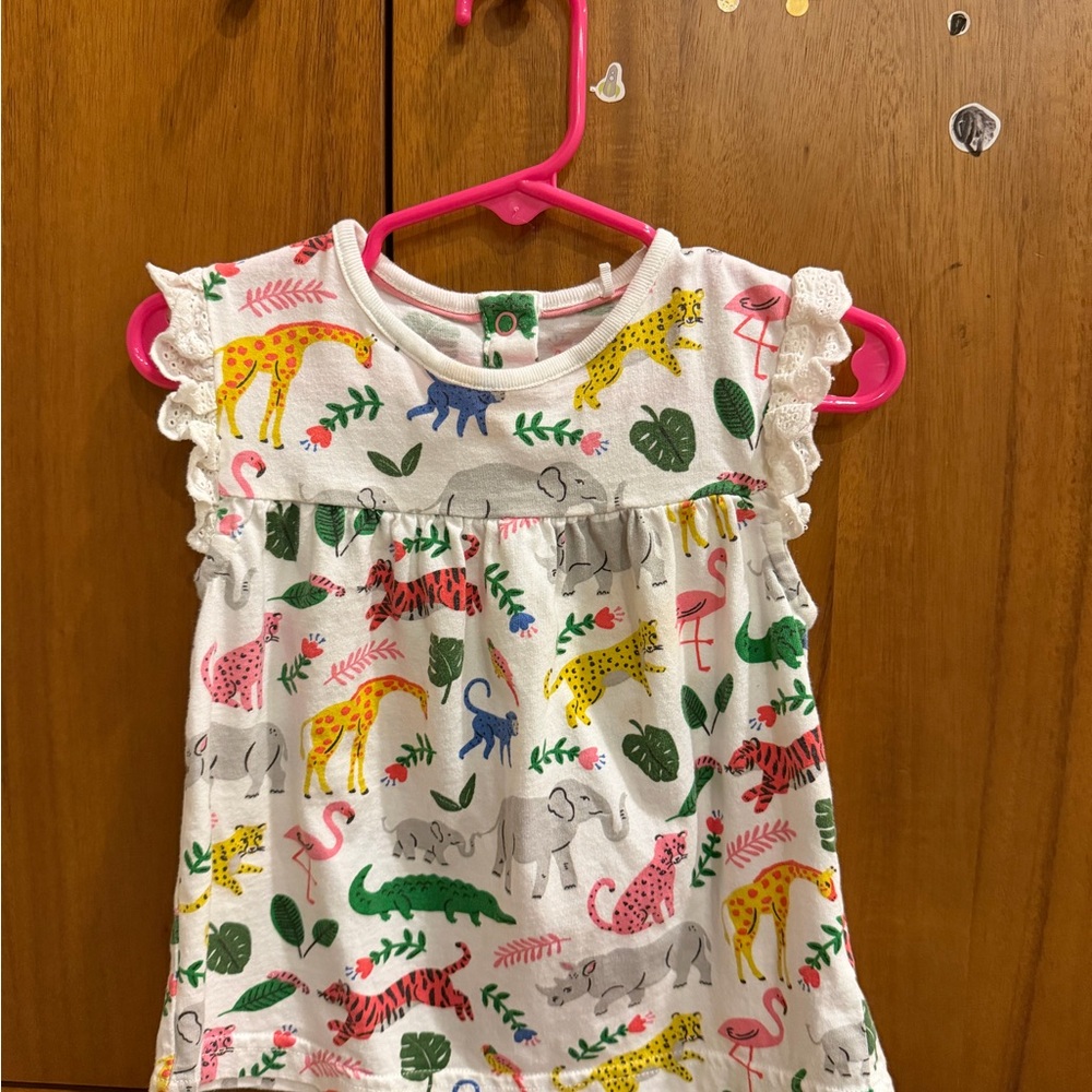 Mini Boden Kids Animal Print Blouse - Multicolor